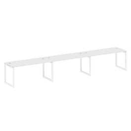 Metal System Quattro Р. ст. на 3 раб. места на О-образном м/к 50БО.СМ-3.4 Белый/Белый металл 4800*720*750 - Фото предпросмотра