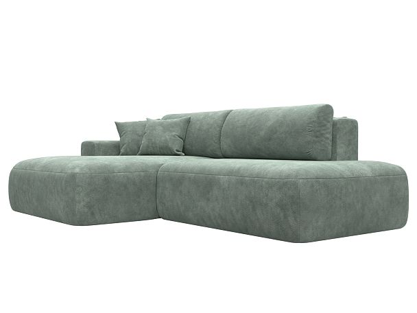 Диван угловой Лига-036 НПБ Модерн левый угол Велюр зеленый - Вид 3