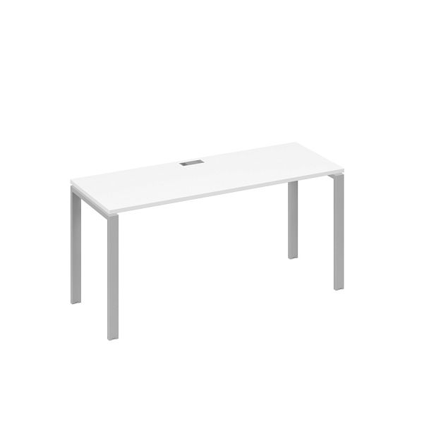 Стол письменный на металлокаркасе UNO A4 А4 Б1 005 БП белый премиум / металлокаркас серый - Вид 1