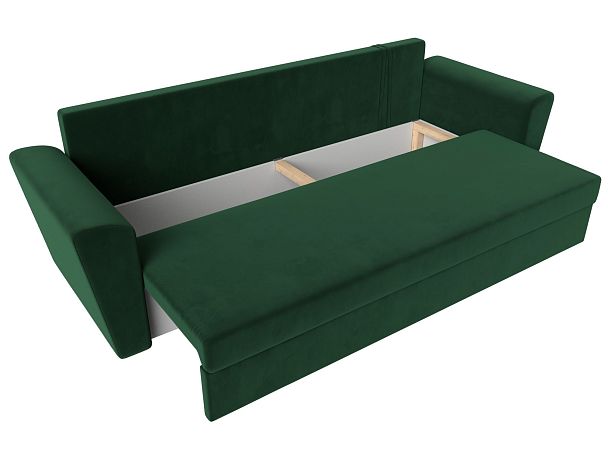 Диван прямой Амстердам Лайт (полностью велюр зеленый) - Вид 7