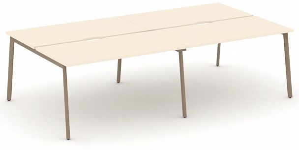 Рабочая станция на 4 места " ESTETICA" ES.D.RS-4.3-VP Сатин - Вид 1