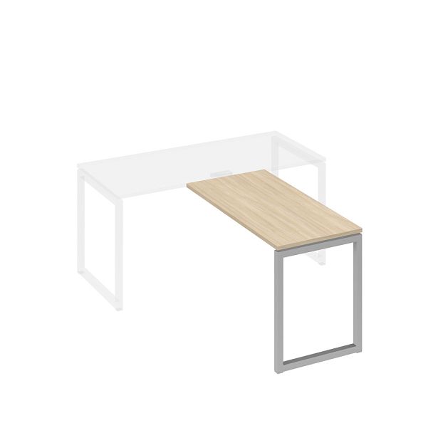 Брифинг-приставка металлокаркас QUATTRO A4 А4 Б4 072 БП дуб скандинавский / металлокаркас серый - Вид 1