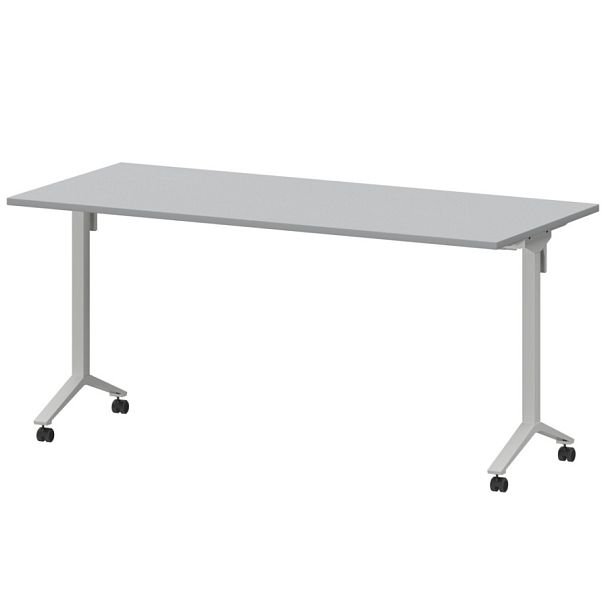 Стол мобильный складной МБ22-160.70 Серый/Белый 1600x700x750 Моби - Вид 1
