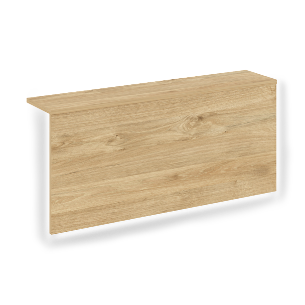 Накладка с подсветкой прямая высокая на 2 модуля "Onix" О.R-NP.V-98.2.S тиквуд темный - Вид 1