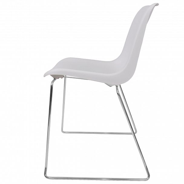 Стул Vicenza (пруток), каркас хром, белый, стопируемый - Вид 3