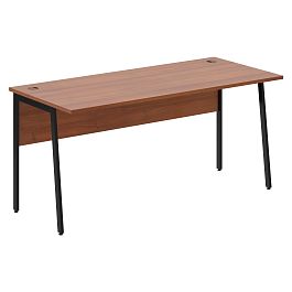 Стол прямой СП-4P Орех Французский/Черный 1600х720х755 IMAGO PLUS - Фото предпросмотра