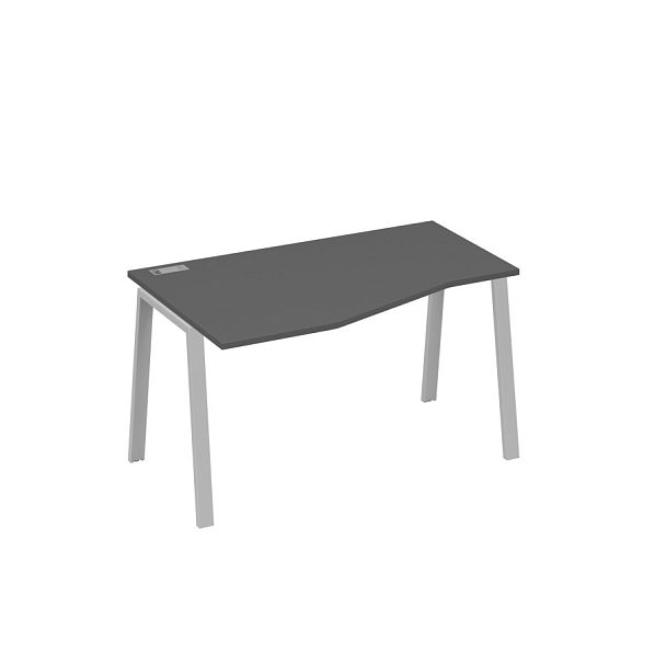 Стол эргономичный левый "Техно" на металлокаркасе TRE A4 А4 Б3 063 БП антрацит премиум / металлокаркас серый - Вид 1