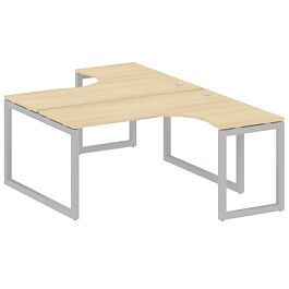 Metal System Quattro Р. ст. криволинейная на О-образном м/к 50БО.РАС-СА-2.4 Акация/Серый металл 1600*2435*750 - Фото предпросмотра