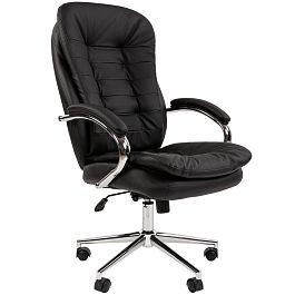 Кресло CHAIRMAN 795, натуральная кожа/экокожа, черный - Фото предпросмотра