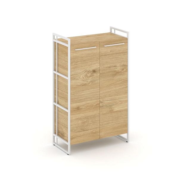 Rift Шкаф 3 ниши широкий RF.SS-31 Тиквуд Светлый/Металл Белый 798*396*1286 - Вид 1