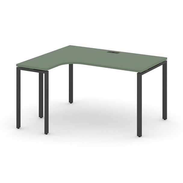Concept Стол эргономичный CN.SA-001(L) Кобо/Металл Антрацит 1380*1180*750 - Вид 1