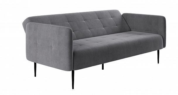 Monaco диван-кровать прямой с подлокотниками, трехместный, бархат 03 - Вид 3