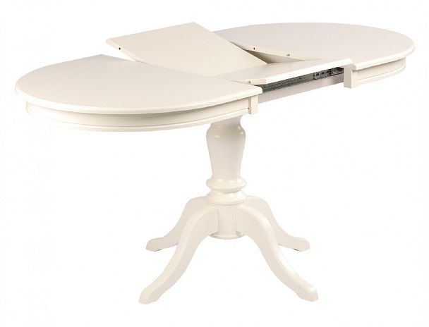 Обеденная группа стол Анфея 110(150)х75х76 Слоновая кость и 4 стула Арктос Слоновая кость/Кремовая рогожка - Вид 3