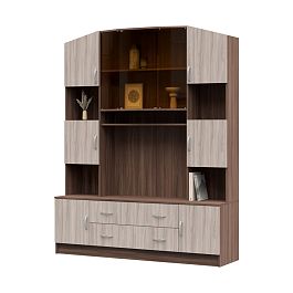 ТВ 301 Макарена ЛДСП центр.секция 1600х2004х440 шимо темный/шимо светлый - Фото предпросмотра