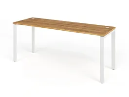 TANDEM RTD069-MK-180-ME Стол прямой на металлокаркасе ун-й 1800х600х750 Таксония медовая/Белый - Фото предпросмотра