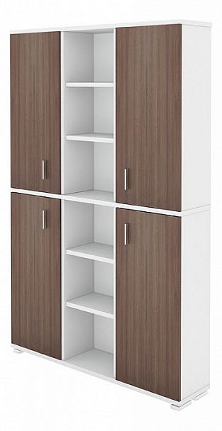 Шкаф книжный Домино ПУ-40-5 Белый/Шамони - Вид 1