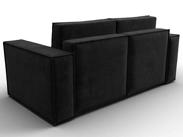 Диван прямой Куба мини Велюр черный - Вид 5