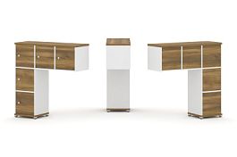 Concept Надставка низкая CN.ONN-007 Сандал Янтарный/Белый Бриллиант/Металл Белый 1099*365*1130 - Фото предпросмотра