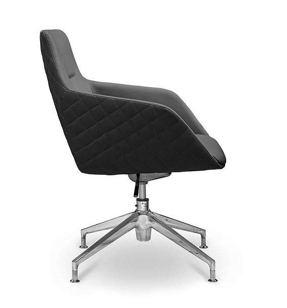 Кресло посетителя Aurora НХ4 натуральная кожа / черная - Вид 9