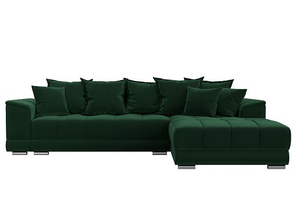 Угловой диван НордСтар правый угол Велюр зеленый - Вид 2
