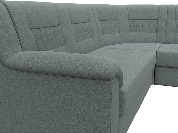 Диван угловой Карелия правый угол Рогожка серый - Вид 4