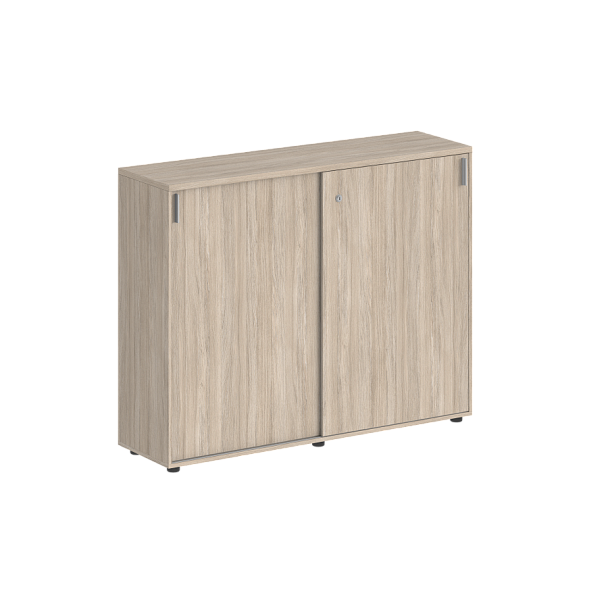 Шкаф-купе Sigma 1638х400х1125 средний, с замком / корпус: дуб светлый, фасады: дуб светлый - Вид 1