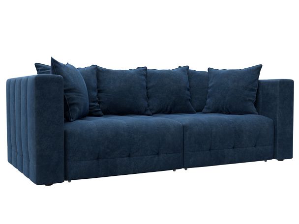 Диван прямой Лига-052 НПБ Велюр синий - Вид 1
