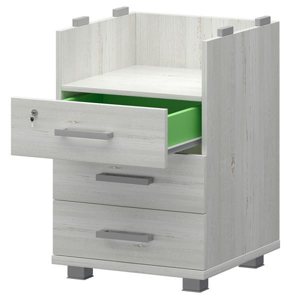 Корпус тумбы приставной НТ-320 Сосна винтер 438x444x725 Аргентум - Вид 1