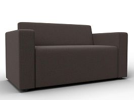 Диван прямой Лига-093 Рогожка коричневый - Фото предпросмотра