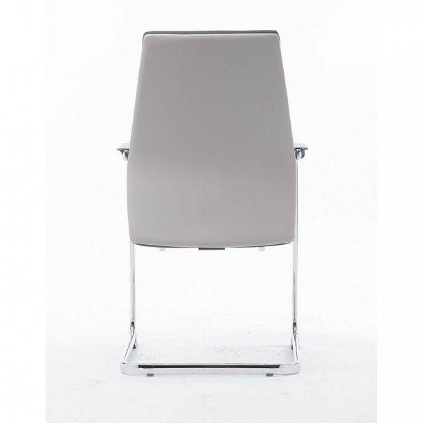 Кресло Лондон CF / хром / темно серая+светло серая (вставки) экокожа - Вид 4