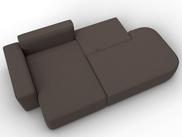 Диван угловой Лига-065 БП угол левый Рогожка коричневый - Вид 8