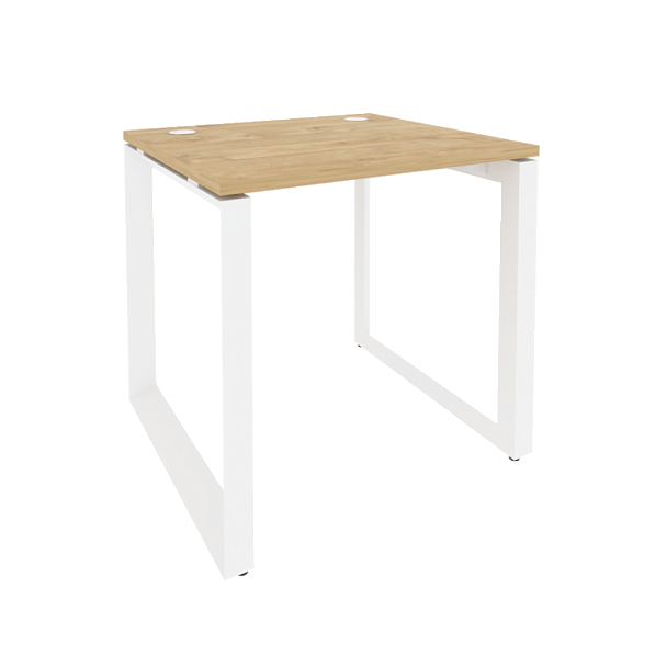 Onix Стол рабочий на О-образном м/к O.MO-SP-0.7 Тиквуд светлый/Белый металл 780*720*750 - Вид 1