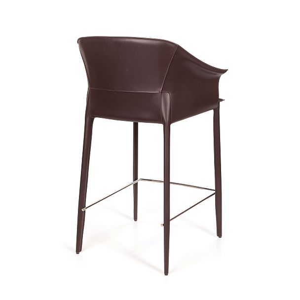 Стул полубарный GIO, кожа коричневый - Вид 9