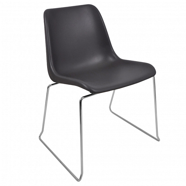 Стул Vicenza (пруток), каркас Хром, темно-серый, РП+ИК, стопируемый - Вид 1