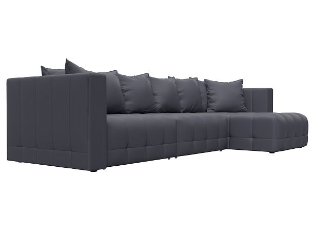 Диван угловой Лига-052 НПБ Лонг угол универсальный Экокожа серый - Вид 3