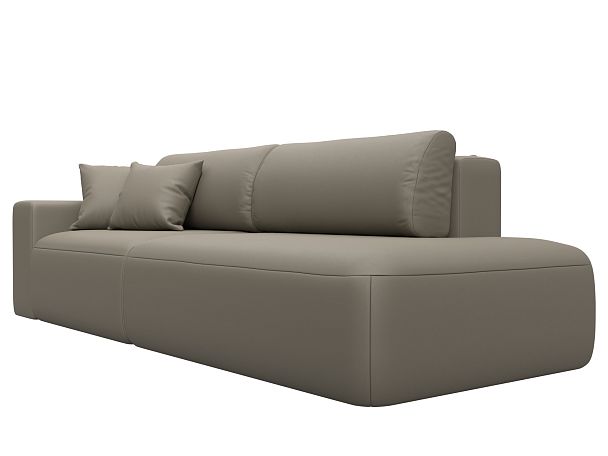 Диван прямой Лига-036 НПБ Модерн подлокотник слева Экокожа бежевый - Вид 3