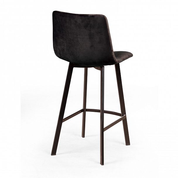 Стул полубарный UNO, бархат антрацит 14 / чёрный профиль - Вид 5