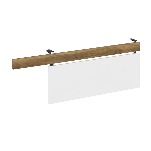 Concept Царга стола с опорной тумбой CN.CST-004 Сандал Янтарный/Белый Бриллиант/Металл Черный 1430*18*458 - Вид 1