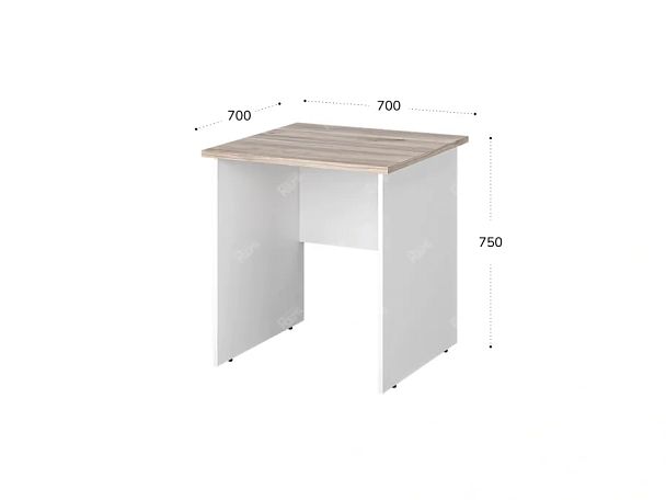 TANDEM RTD023-70-MA Стол квадратный ун-й 700х700х750 Дуб Маувелла/Белый - Вид 2