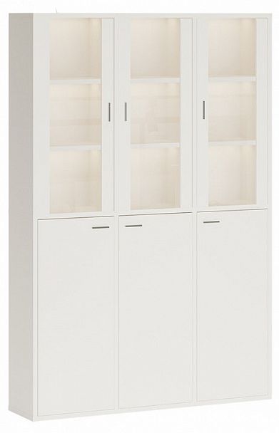 Шкаф-витрина Домино СУ(ш3в2)+3ФГ+3ФС Белый - Вид 1