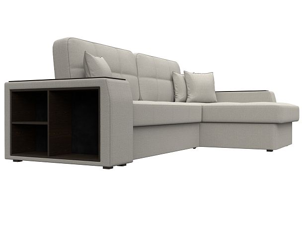 Диван угловой Брюссель правый угол Рогожка бежевый - Вид 3