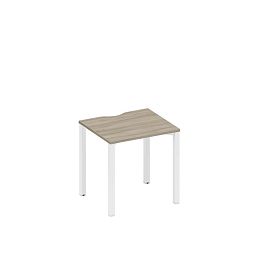 Стол письменный на металлокаркасе, столешница с вырезом Space+ А1 БГ 011.2 ВЛ вяз либерти/ белый гладкий - Фото предпросмотра