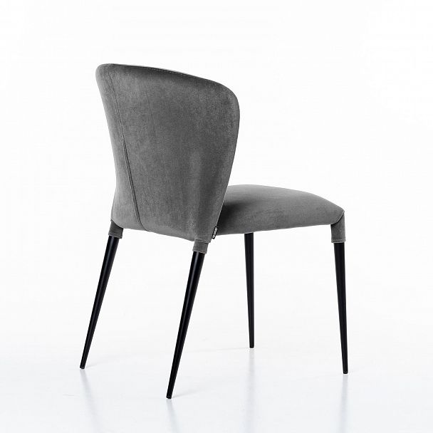 Стул Albert (Альберт), бархат серый 27, стопируемый - Вид 6