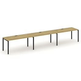 Concept Рабочая станция 3 места CN.ORS-008 Дуб Винченцо/Металл Черный 4740*720*750 - Фото предпросмотра