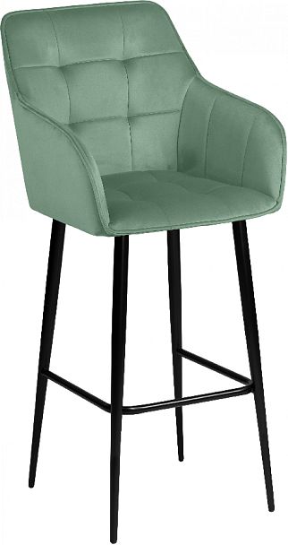 Барное поворотное кресло Мони К, Confetti aquamarine/черный - Вид 4