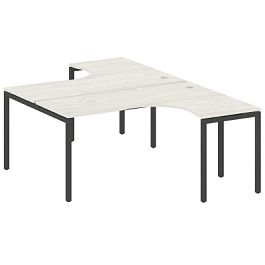 Metal System Quattro Р. ст. криволинейная на П-образном м/к 40БП.РАС-СА-2.4 Дуб наварра/Антрацит металл 1600*2435*750 - Фото предпросмотра