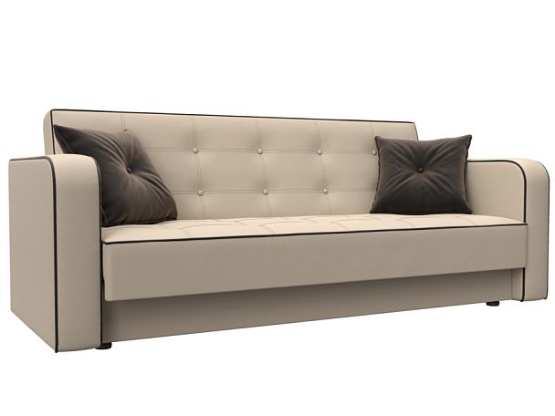 Диван-книжка Тур Экокожа\Велюр бежевый - Вид 1