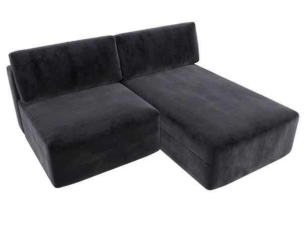 Диван угловой модульный Лига-060 НПБ угол универсальный Велюр серый - Вид 6