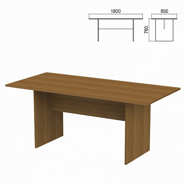 Стол для переговоров "Арго", 1800х850х760 мм, орех - Вид 2