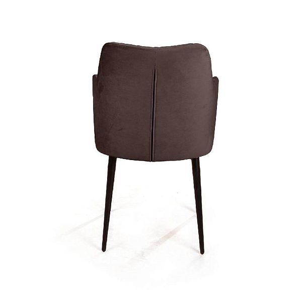 Стул с подлокотниками Hunt ромб, бархат антрацит 14 / чёрный конус - Вид 7